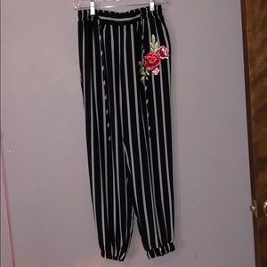 Striped Rose pants